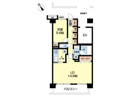 コスモ土気エクストール(1LDK/3階)の間取り写真