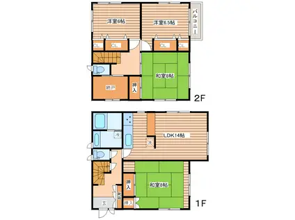 鹿野1丁目(4LDK/1階)の間取り写真
