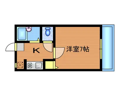 エクセル三鷹(1K/1階)の間取り写真