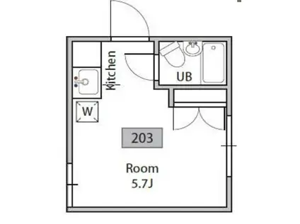 スクエア南長崎(ワンルーム/2階)の間取り写真