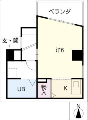 オーガスタ広路本町(1K/1階)の間取り写真