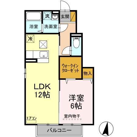 フォレストヒルズ(1LDK/1階)の間取り写真