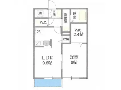 サンシティ妙蓮寺(1LDK/1階)の間取り写真