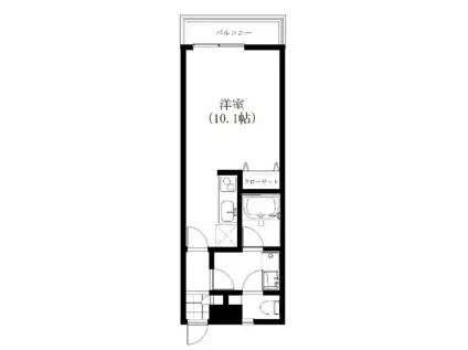 ラ・ルミエール(ワンルーム/2階)の間取り写真