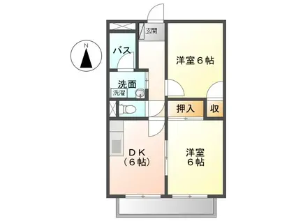 サープラスあっぷる(2DK/2階)の間取り写真