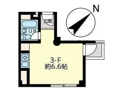 T-COOT(ワンルーム/3階)の間取り写真