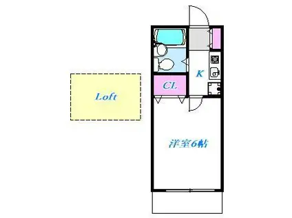 児玉マンション1号棟(1K/2階)の間取り写真
