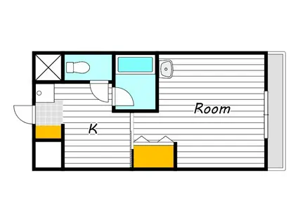リラ中井町(1K/3階)の間取り写真