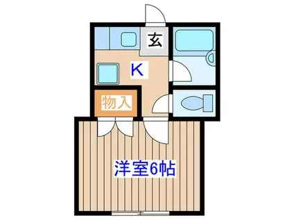 コーポくら家(1K/2階)の間取り写真