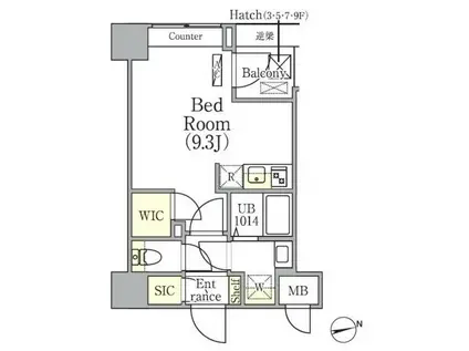 クレアティフ中野(ワンルーム/3階)の間取り写真