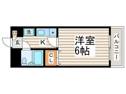 ベルエアー南長崎(1K/2階)の間取り写真