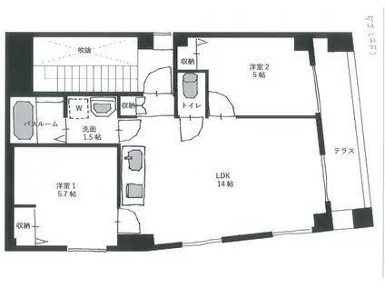RIM本庄(2LDK/6階)の間取り写真