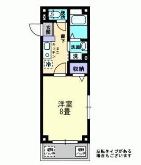 カルムシャンブル(1K/1階)の間取り写真
