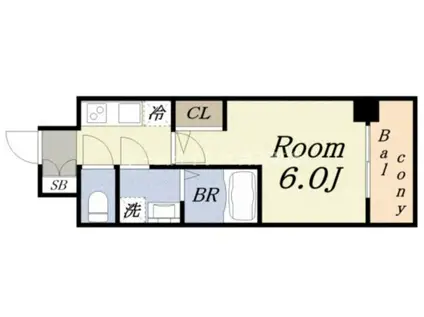 エスリード大阪リブレ(1K/8階)の間取り写真