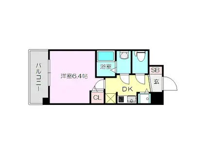 アドバンス新大阪ウエストゲート2(1K/2階)の間取り写真