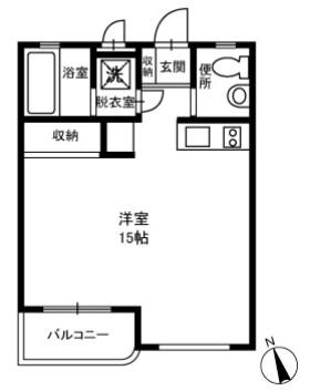 メゾンアンドー(ワンルーム/1階)の間取り写真