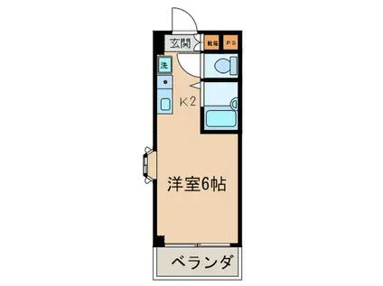 スカイコート駒場東大前(1K/2階)の間取り写真