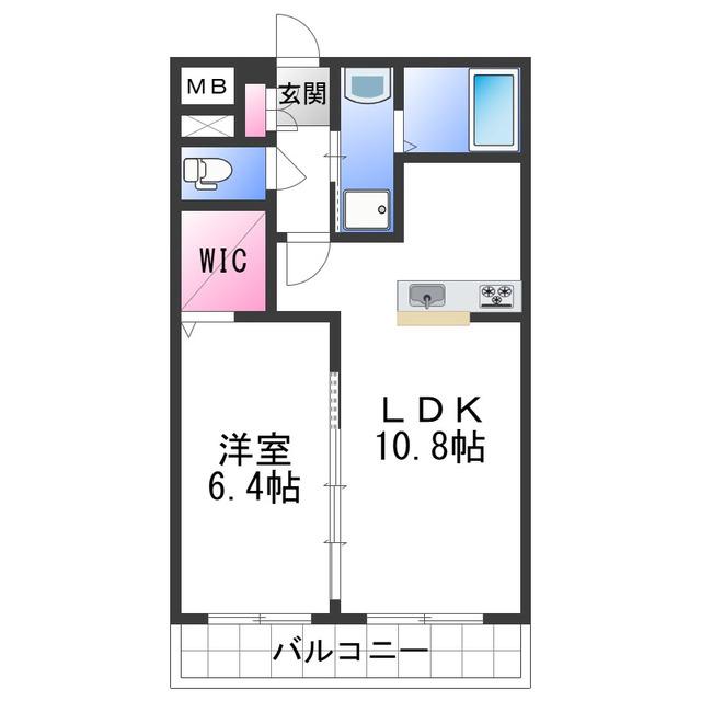カサ・エイト(1LDK/1階)の間取り写真