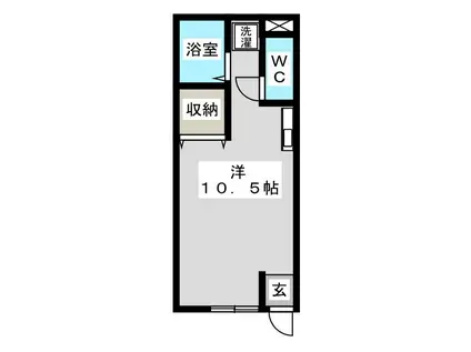 メゾンプリオール(ワンルーム/1階)の間取り写真