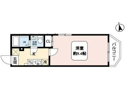 ヴィスタ柏(1K/1階)の間取り写真