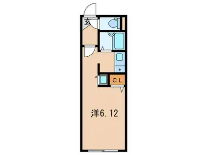 MODULOR要町I(ワンルーム/2階)の間取り写真