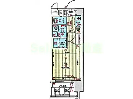 プレサンス久屋大通セントラルパーク(1K/12階)の間取り写真