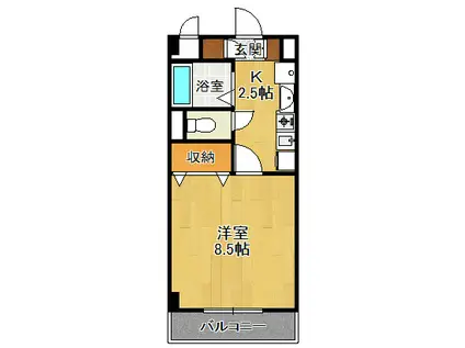 ツインステージ南花屋敷(1K/1階)の間取り写真