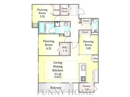 碑文谷5丁目メゾン(3LDK/3階)の間取り写真