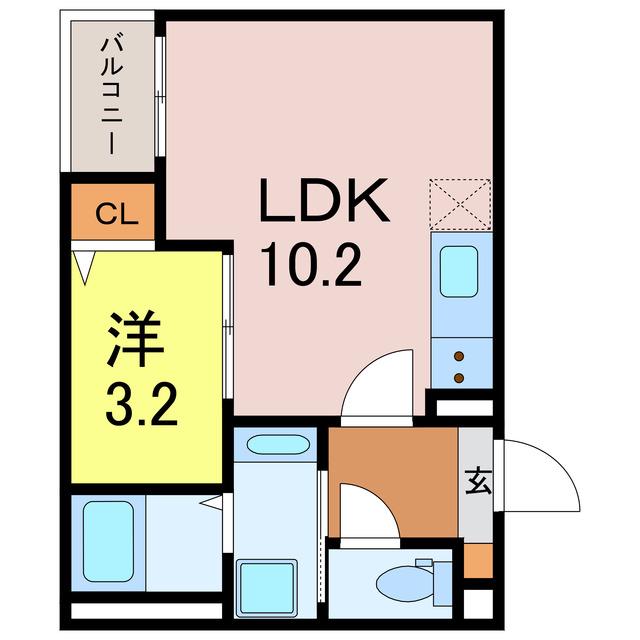 JACK KAMISHIGEHARAII(1LDK/1階)の間取り写真