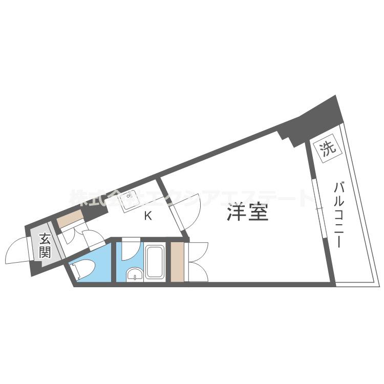 COMFORT(1K/2階)の間取り写真