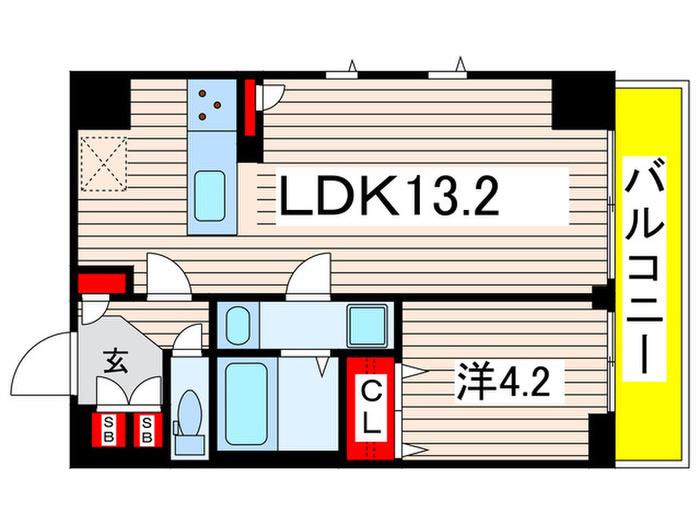 テラス森下(1LDK/2階)の間取り写真