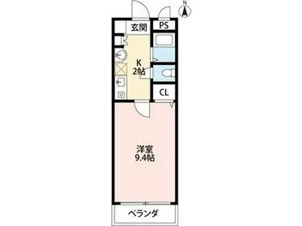 アネックス21(1K/2階)の間取り写真