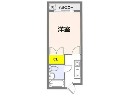 アッセンブル鋼管(1K/4階)の間取り写真