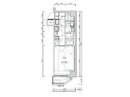 アルテシモカルド(1K/2階)の間取り写真