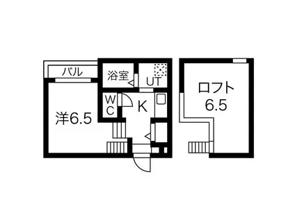 コンフォルタ杉村(1K/2階)の間取り写真
