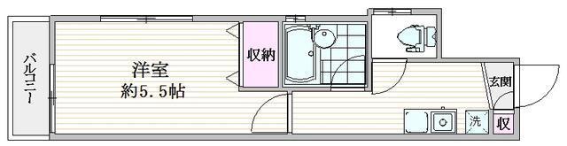 五反野ハウス(1K/1階)の間取り写真
