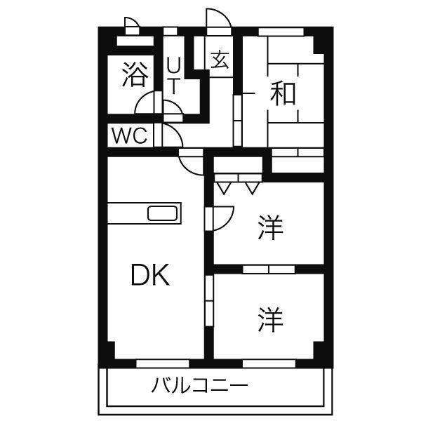 グレイス(3LDK/2階)の間取り写真