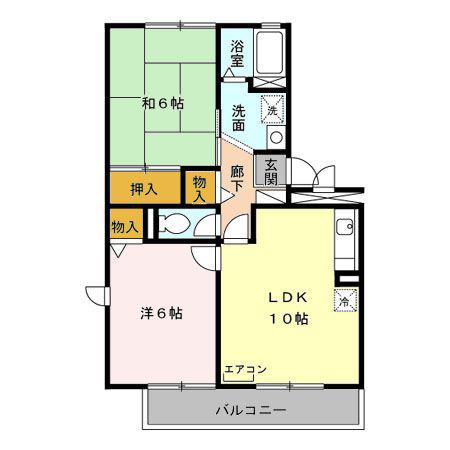 パークホームズ豊(2LDK/3階)の間取り写真