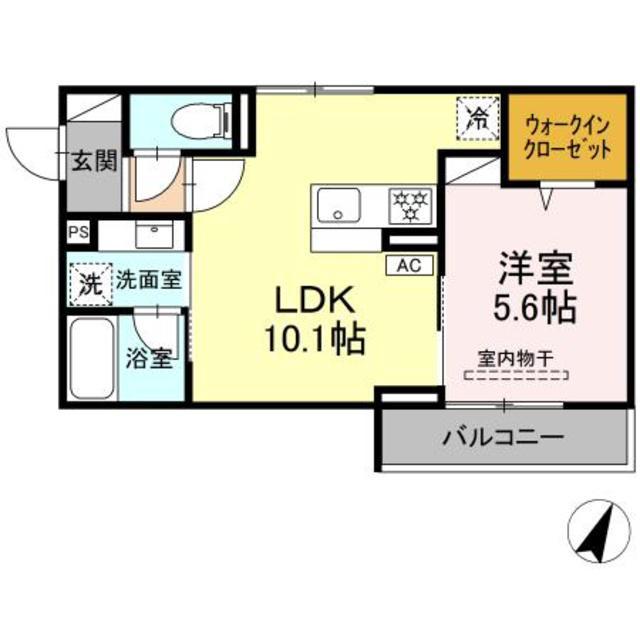エスペリア相模が丘5丁目(1LDK/3階)の間取り写真