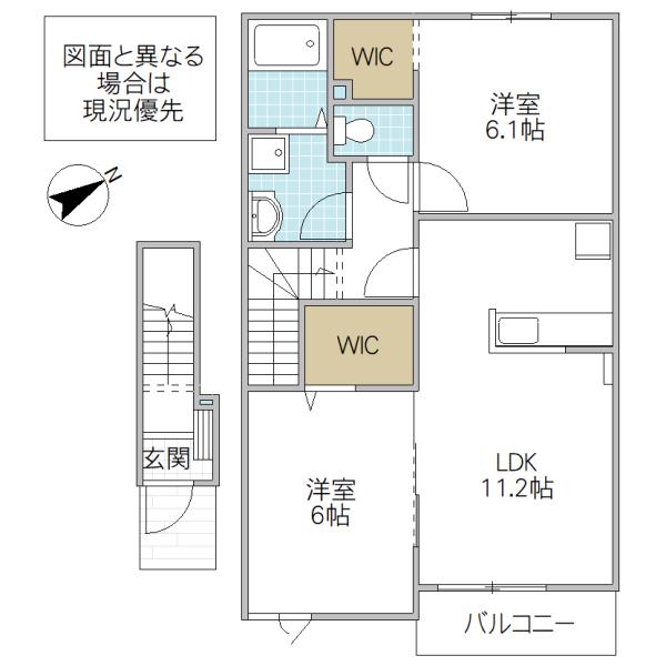 ハレ レアラニ(2LDK/2階)の間取り写真