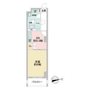 レジディア東桜(1DK/8階)の間取り写真