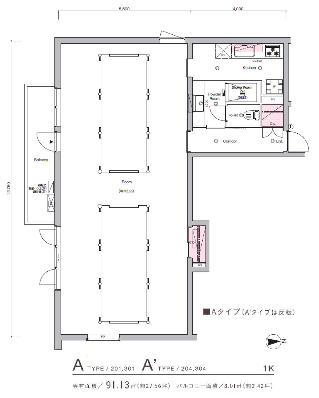 SYLA TERRACE KAMAKURA(1K/3階)の間取り写真
