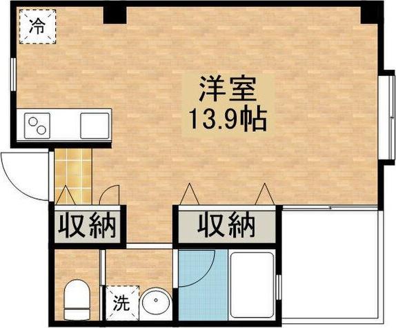 イーストパークマンション(ワンルーム/5階)の間取り写真