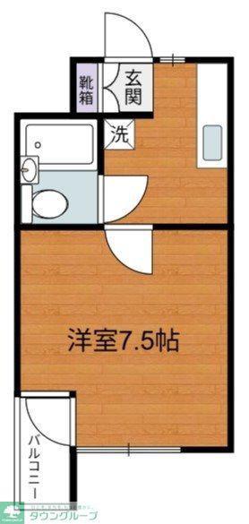 ホワイトヴィラ86(1K/2階)の間取り写真