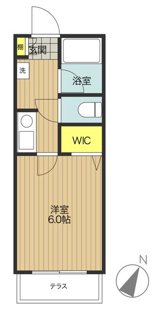 T-NET 清水コーポII(1K/1階)の間取り写真