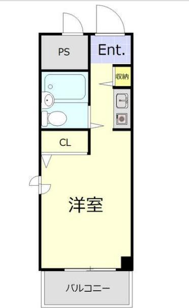 トップ仲木戸(ワンルーム/8階)の間取り写真