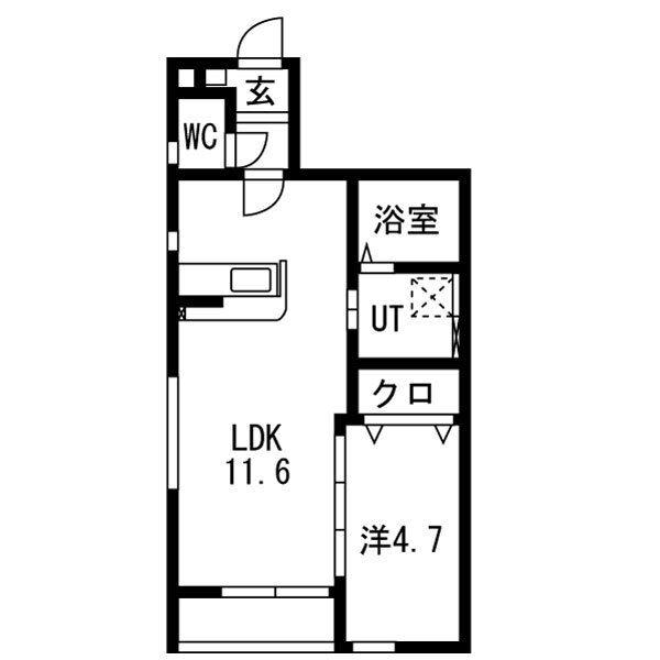 RETRO BASE(1LDK/2階)の間取り写真