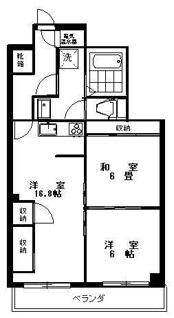 ニューハウス西葛西(2LDK/4階)の間取り写真