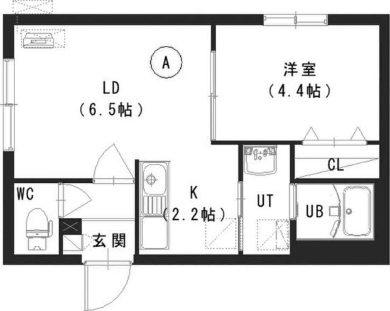 ルチアーノ発寒南(1LDK/2階)の間取り写真