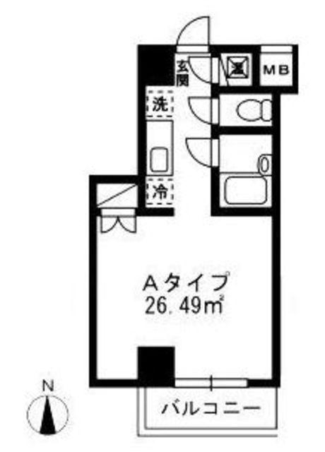 クラブリーシュ(1K/7階)の間取り写真